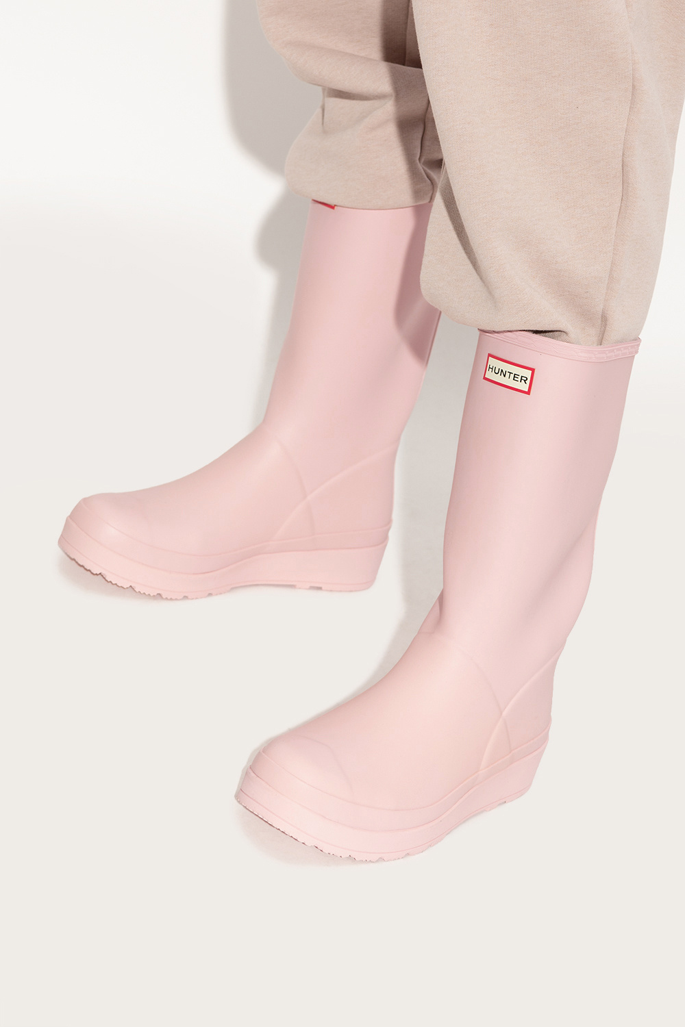 Tall fashion pink hunter rain boots